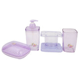 Bathroom Toiletries Set 4 Pcs 6206 - Purple, Home & Lifestyle, Storage Boxes, Chase Value, Chase Value