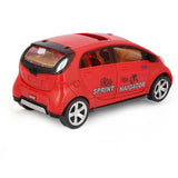 Battery Operated Car With Music & lights - Red, Kids, Non-Remote Control, Chase Value, Chase Value