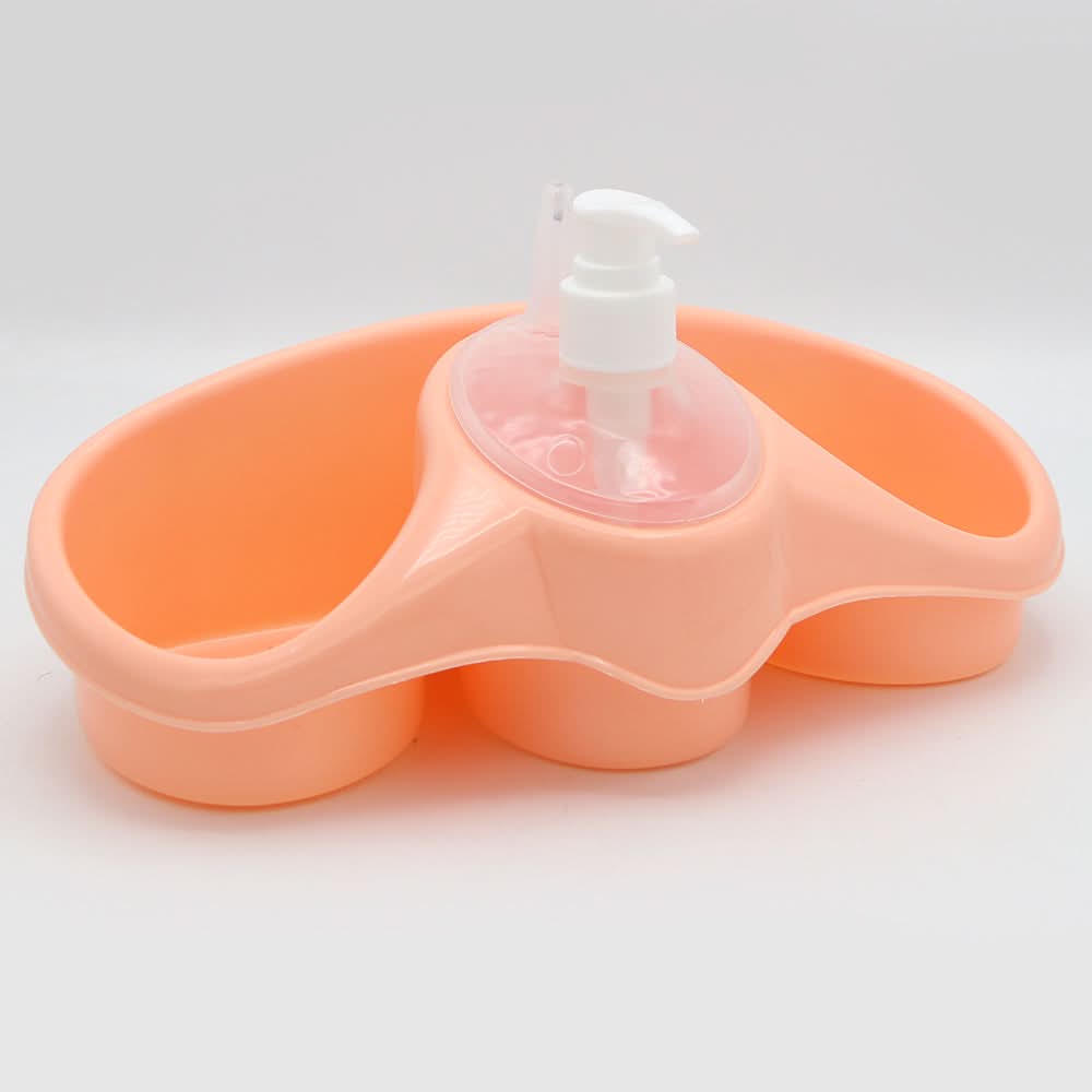Sponge Holder With Soap Dispenser - Pink, Home & Lifestyle, Accessories, Chase Value, Chase Value