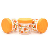 Plastic Jar 3 Piece Set Small - Peach, Home & Lifestyle, Storage Boxes, Chase Value, Chase Value