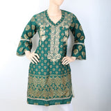 Women's Embroidered Kurti - Green, Women, Ready Kurtis, Chase Value, Chase Value