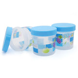 Plastic Jar 3 Piece Set Small - Blue, Home & Lifestyle, Storage Boxes, Chase Value, Chase Value