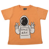 Boys Half Sleeves Printed T-Shirt - Peach, Boys T-Shirts, Chase Value, Chase Value