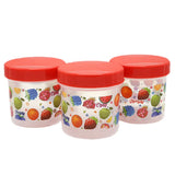 Plastic Jar 3 Piece Set Small - Red, Home & Lifestyle, Storage Boxes, Chase Value, Chase Value