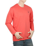 Men's Full Sleeves Round Neck T-Shirt - Rust, Men, T-Shirts And Polos, Chase Value, Chase Value