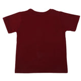 Boys Half Sleeves T-Shirt - Maroon, Boys T-Shirts, Chase Value, Chase Value
