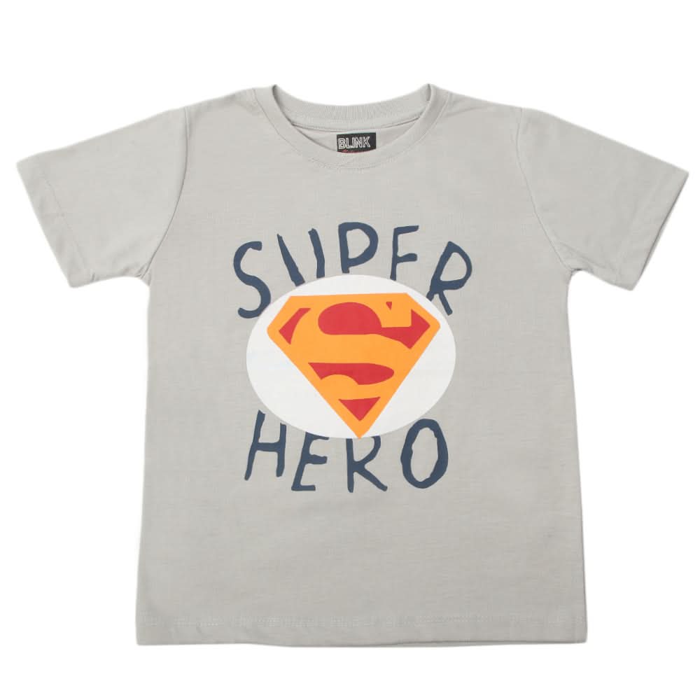 Boys Half Sleeves T-Shirt - Grey, Boys T-Shirts, Chase Value, Chase Value