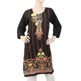 Women's Front Embroidered Kurti - Black, Women, Ready Kurtis, Chase Value, Chase Value