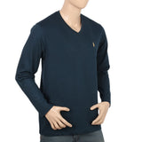 Men's Full Sleeves V Neck T-Shirt - Sea Green, Men, T-Shirts And Polos, Chase Value, Chase Value