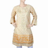 Women's Embroidered Kurti - Fawn, Women, Ready Kurtis, Chase Value, Chase Value