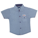 Boys Printed Casual Shirt - Steel Blue, Kids, Boys Shirts, Chase Value, Chase Value