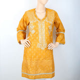 Women's Embroidered Kurti - Mustard, Women, Ready Kurtis, Chase Value, Chase Value