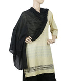 Women's Cotton Plain Dupatta - Black, Women, Dupatta, Chase Value, Chase Value