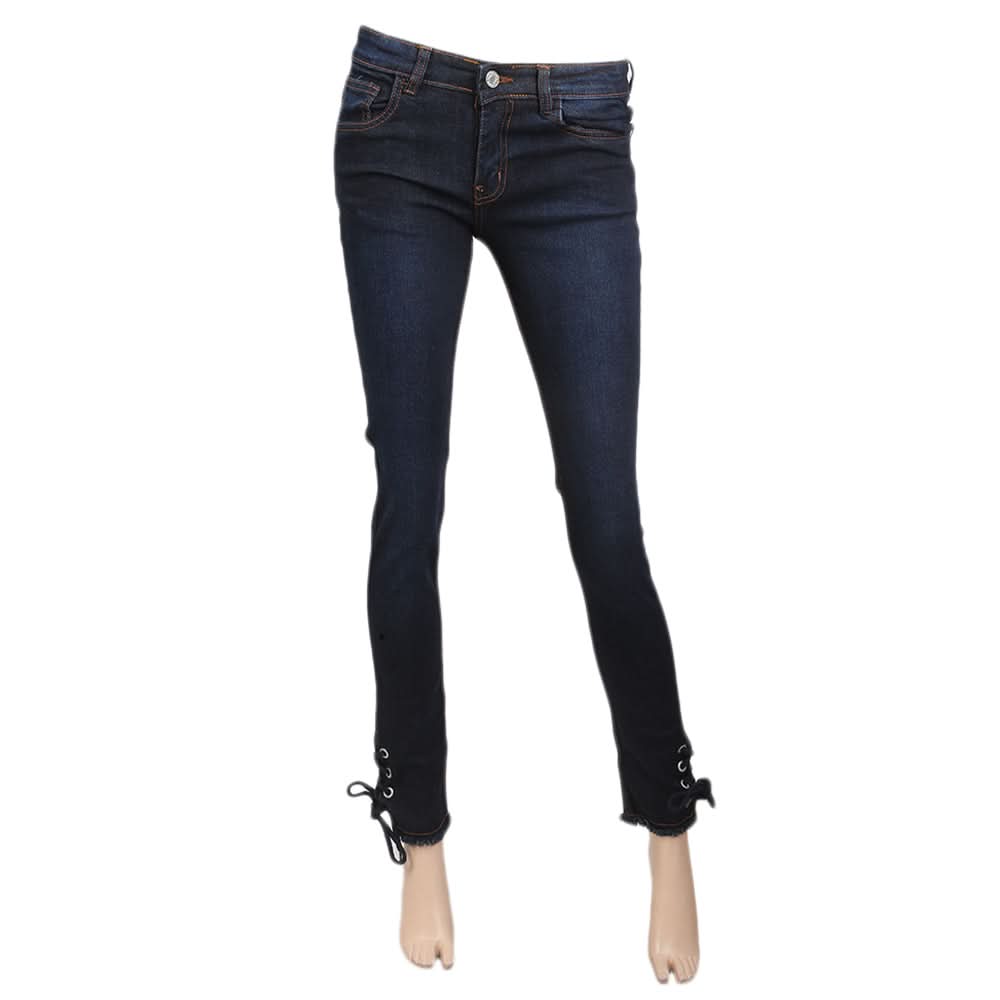 Women's Denim Pant - Dark Blue, Women, Pants & Tights, Chase Value, Chase Value
