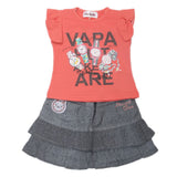 Girls Skirt Suit - Peach, Kids, Girls Sets And Suits, Chase Value, Chase Value