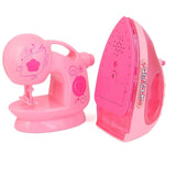 Family Iron & Sewing Machine Set For kid (7861) - Pink, Kids, Battery Operated Toys, Chase Value, Chase Value