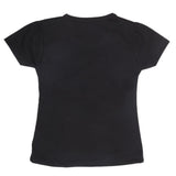 Girls Half Sleeves T-Shirt 9054 - Black, Kids, Girls T-Shirts, Chase Value, Chase Value