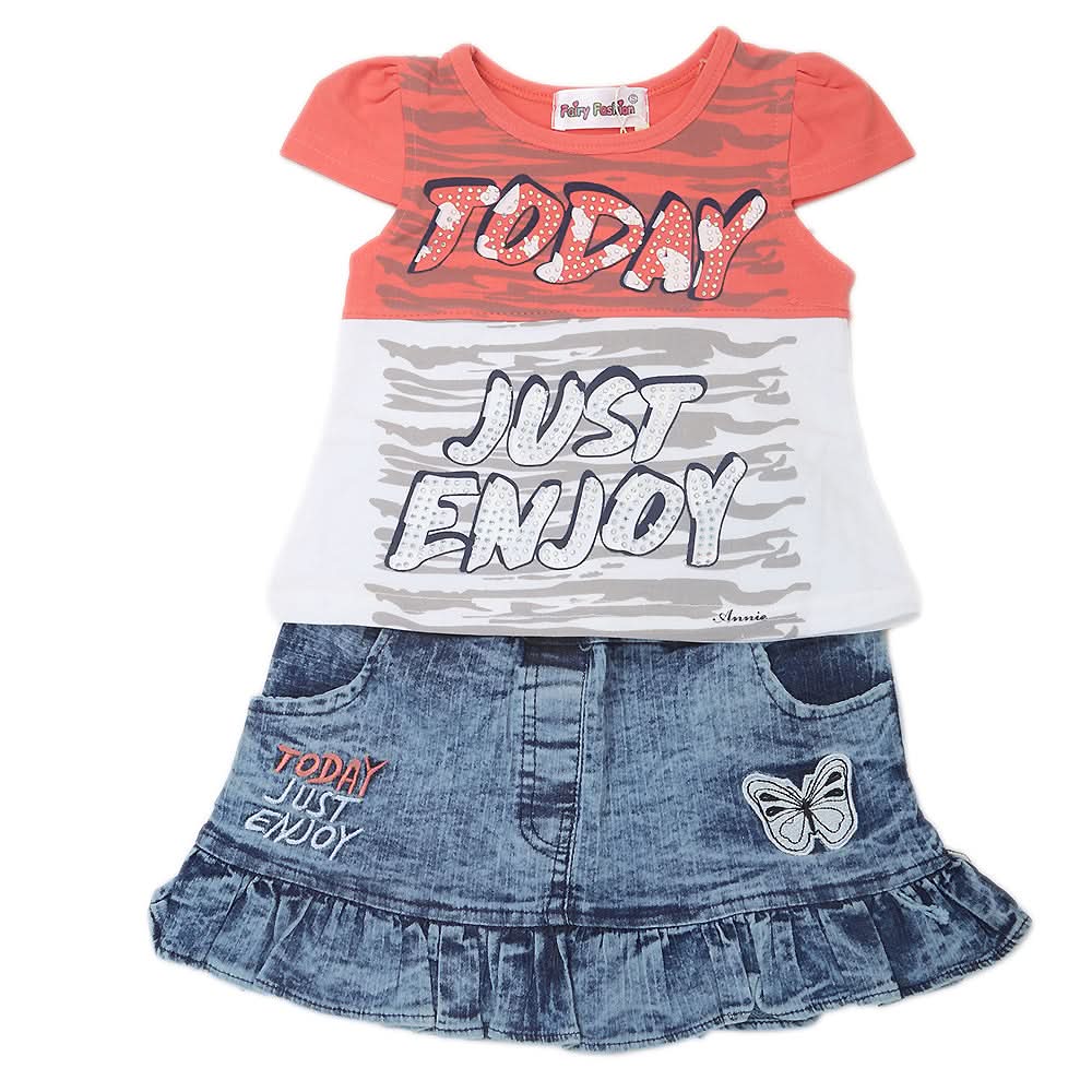 Girls Skirt Suit - Red, Kids, Girls Sets And Suits, Chase Value, Chase Value