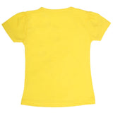 Girls Half Sleeves T-Shirt 9051 - Yellow, Kids, Girls T-Shirts, Chase Value, Chase Value