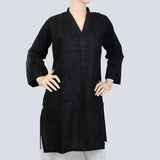 Women's Embroidered China Gala Kurti - Black, Women, Ready Kurtis, Chase Value, Chase Value