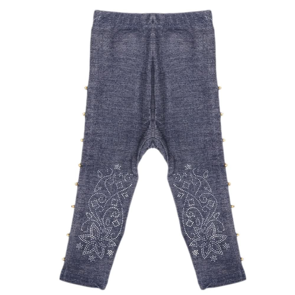 Girls Denim Tights - Dark Blue, Kids, Tights Leggings And Pajama, Chase Value, Chase Value