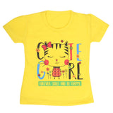 Girls Half Sleeves T-Shirt 9050 - Yellow, Kids, Girls T-Shirts, Chase Value, Chase Value