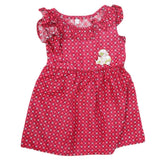Newborn Half Sleeves Frock - Maroon, Kids, Newborn Girls Frocks, Chase Value, Chase Value
