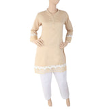 Women's Stitched 2Pcs Shalwar Suit - Beige, Women's, Shalwar Suits, Chase Value, Chase Value