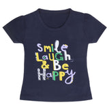 Girls Half Sleeves T-Shirt 9046 - Navy Blue, Kids, Girls T-Shirts, Chase Value, Chase Value