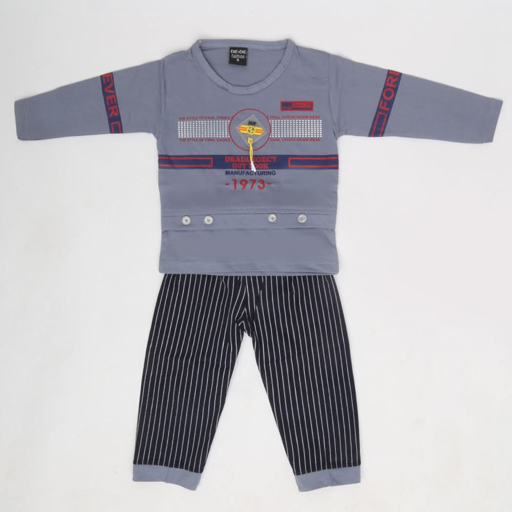 Boys Full Sleeves Suit - Steel Blue, Kids, Boys Sets And Suits, Chase Value, Chase Value