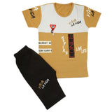 Boys Half Sleeves Short Suit - Mustard, Kids, Boys Sets And Suits, Chase Value, Chase Value