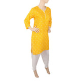 Women's Printed Cotton 02 Pcs Suit - Yellow, Women's, Shalwar Suits, Chase Value, Chase Value