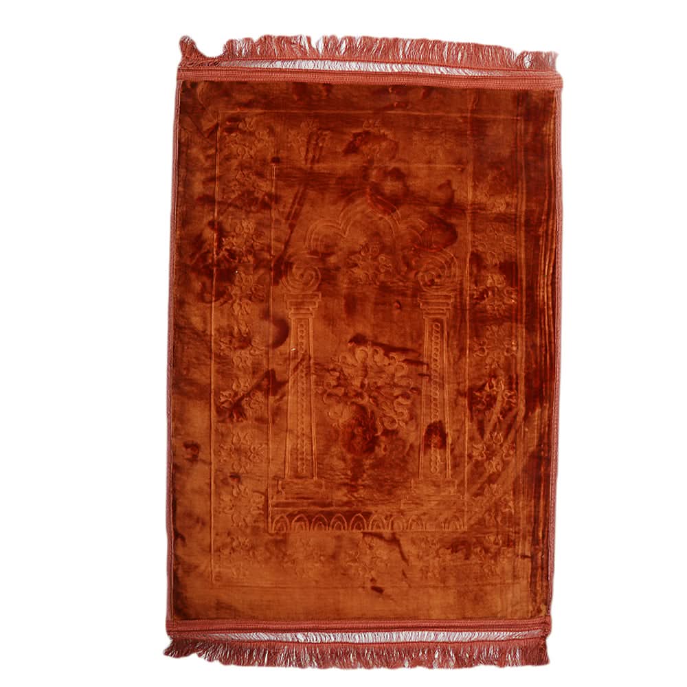 Ja-e-Namaaz Emboss Plain 1050 - Brown, Home & Lifestyle, Mats, Chase Value, Chase Value