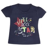 Girls Half Sleeves T-Shirt 9053 - Navy Blue, Kids, Girls T-Shirts, Chase Value, Chase Value