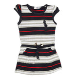 Girls Yarn Dyed Half Sleeves T-Shirt - Navy Blue, Kids, Girls T-Shirts, Chase Value, Chase Value