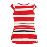 Girls Yarn Dyed Half Sleeves T-Shirt - Red, Kids, Girls T-Shirts, Chase Value, Chase Value