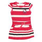 Girls Yarn Dyed Half Sleeves T-Shirt - Pink, Kids, Girls T-Shirts, Chase Value, Chase Value
