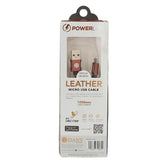 PowerLine Leather USB Charging Cable - Brown, Home & Lifestyle, Usb Cables, Chase Value, Chase Value