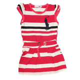 Girls Yarn Dyed Half Sleeves T-Shirt - Pink, Kids, Girls T-Shirts, Chase Value, Chase Value