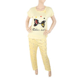 Women's 2 Piece Night Suit - Yellow, Women, Night Suit, Chase Value, Chase Value