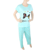 Women's 2 Piece Night Suit - Cyan, Women, Night Suit, Chase Value, Chase Value