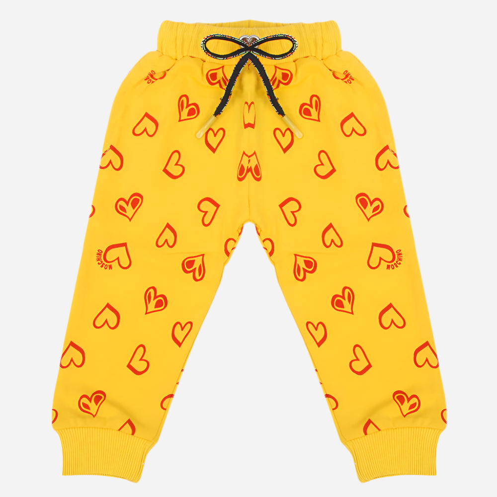 Girls Terry Trouser - Yellow, Girls Pants & Capri, Chase Value, Chase Value