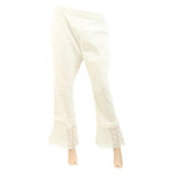 Women's Embroidered Wool Bell Bottom - White, Women, Pants & Tights, Chase Value, Chase Value