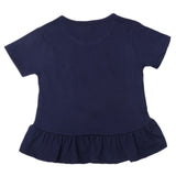 Girls Fancy Embroidered T-Shirt - Navy Blue, Kids, Girls T-Shirts, Chase Value, Chase Value