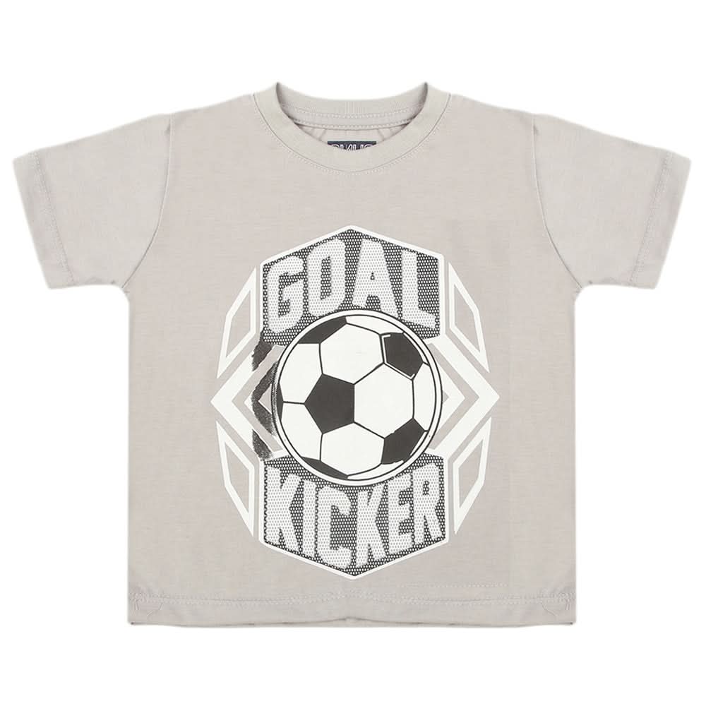 Boys Half Sleeves T-Shirt - Light Grey, Boys T-Shirts, Chase Value, Chase Value
