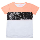 Girls Half Sleeves T-Shirts - Peach, Kids, Girls T-Shirts, Chase Value, Chase Value