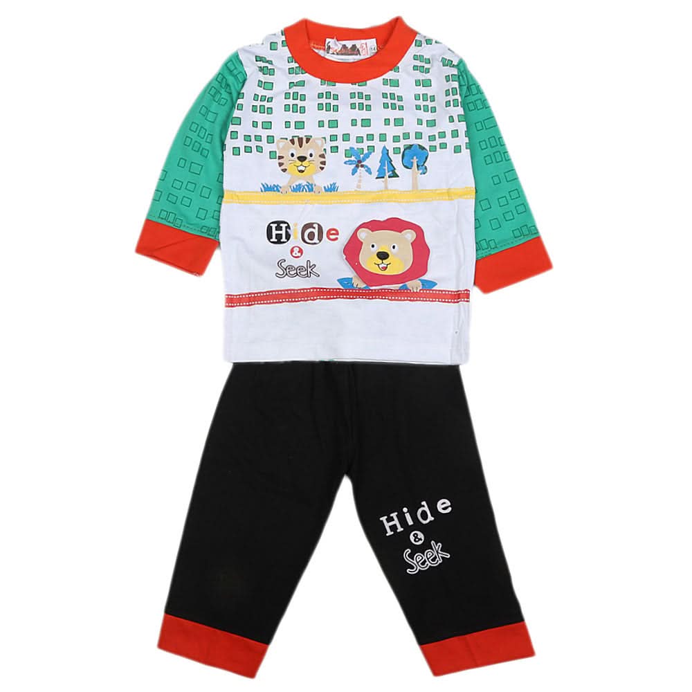 Boys Full Sleeves 2 Pcs Suit - Green, Kids, Boys Sets And Suits, Chase Value, Chase Value