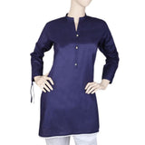 Women's Cotton Plain Kurti - Navy Blue, Women, Ready Kurtis, Chase Value, Chase Value