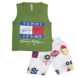Boys Half Sleeves 2 Piece Suit - Green, Kids, Boys Sets And Suits, Chase Value, Chase Value
