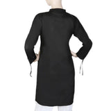 Women's Cotton Plain Kurti - Black, Women, Ready Kurtis, Chase Value, Chase Value